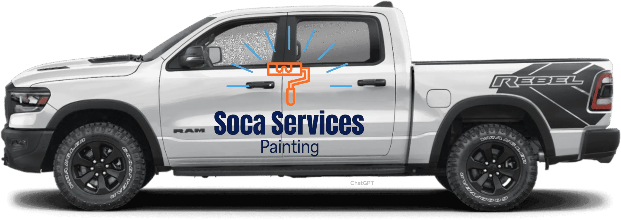 Soca Services Painting truck in Toronto