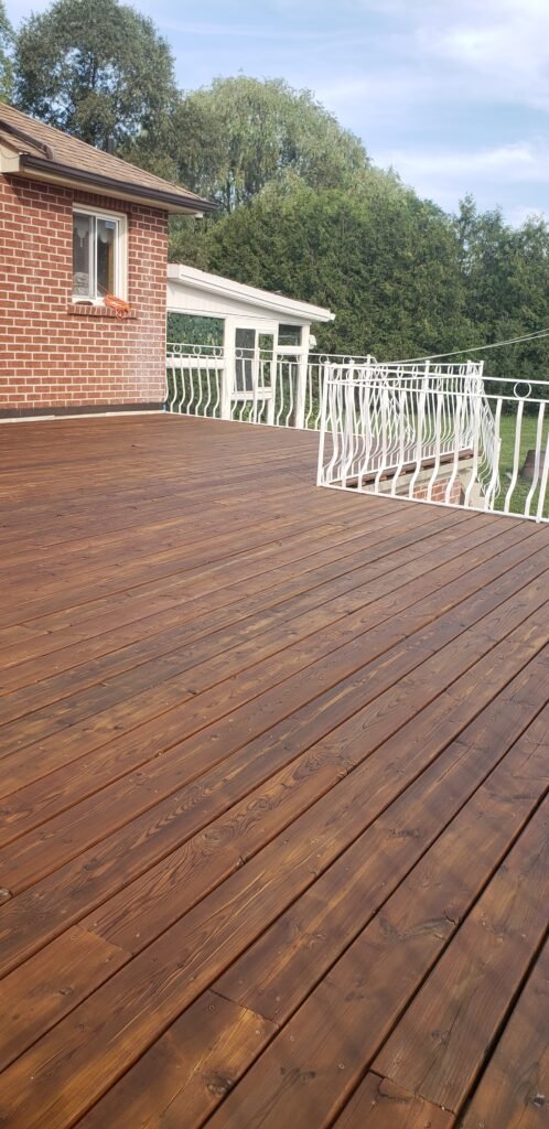 stain done on deck