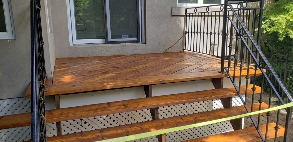 stain done in old deck