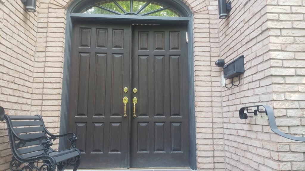 staining front door