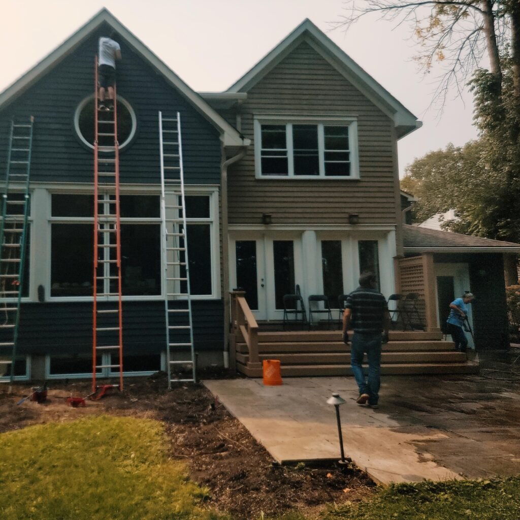 3 big ladders paintingt