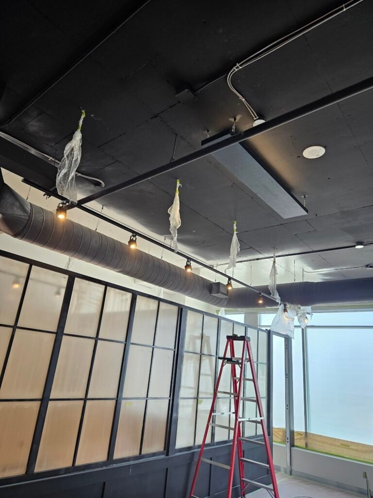 procees of painting a commercial offices