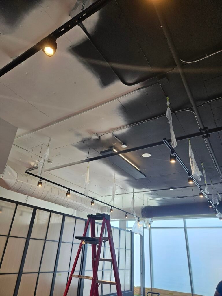 procees of painting a commercial offices