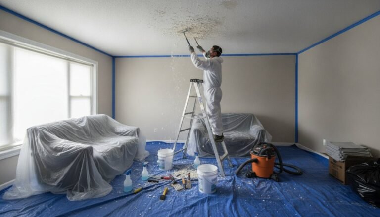 How to Remove Popcorn Ceilings Safely: Step-by-Step Guide